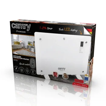 Camry konvektorska staklena grejalica sa LCD ekranom CR7721-4 Camry konvektorska staklena grejalica sa LCD ekranom CR7721-4